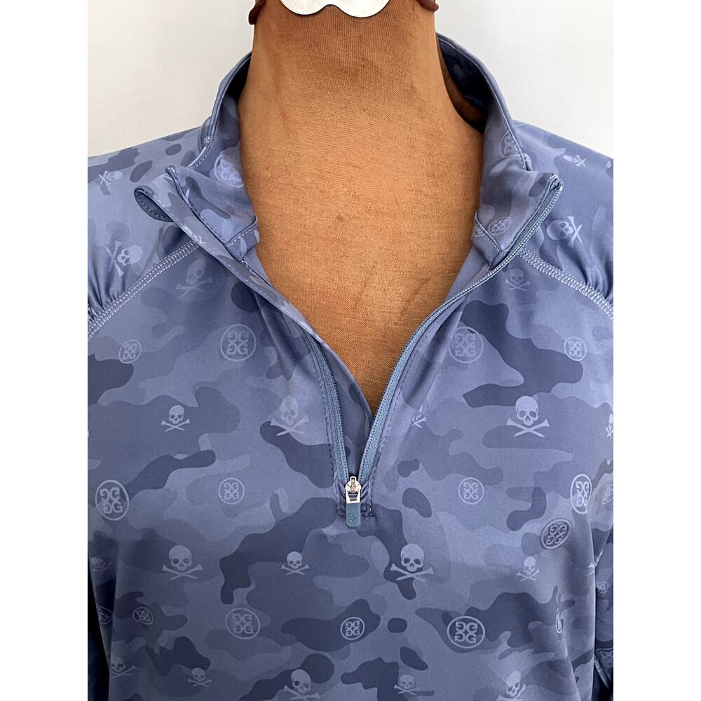 G/Fore Sz L Icon Camo Tech 1/4 Zip Pullover Top Stretch Tennis Pickleball Golf - Picture 6 of 12
